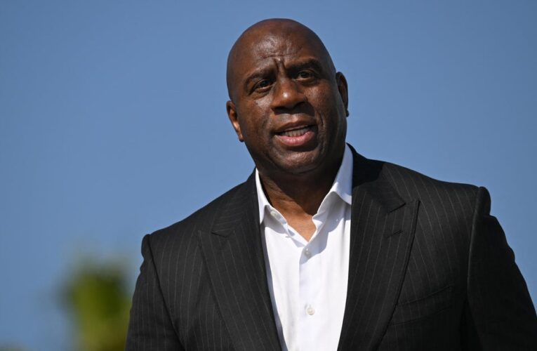 Lakers legend Magic Johnson makes surprise visit to Eaton Fire victims at Boys & Girls club