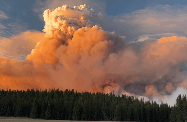 Grand Canyon, Utah wildfires creating "fire clouds"